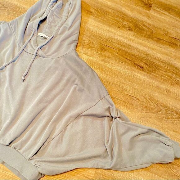 YOUNG FABULOUS & BROKE OVERSIZED HOODIE CROPPED SWEATSHIRT M/L SLATE GREY - Picture 6 of 16